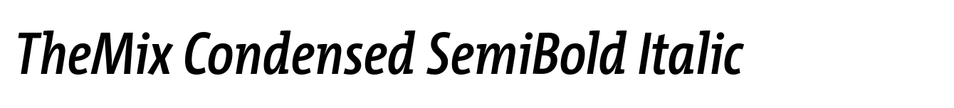 TheMix Condensed SemiBold Italic